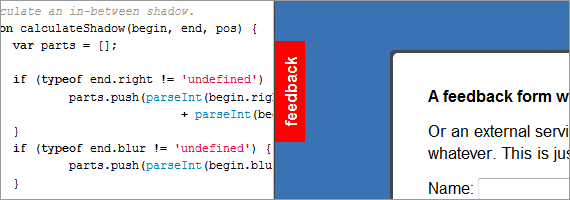 animate-textshadow and Pure CSS floating feedback button