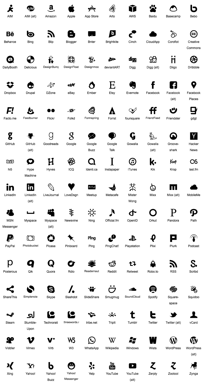 Icons preview